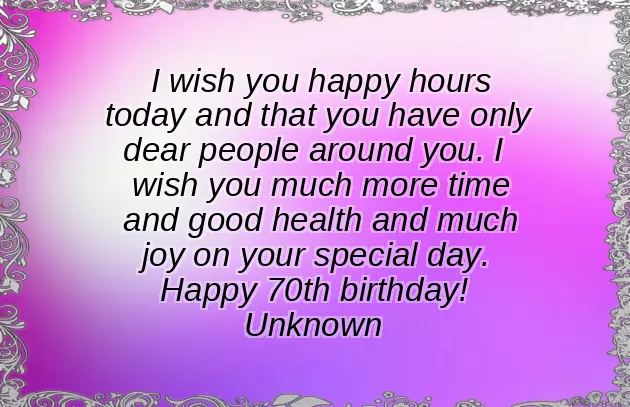 70Th Bday Wishes