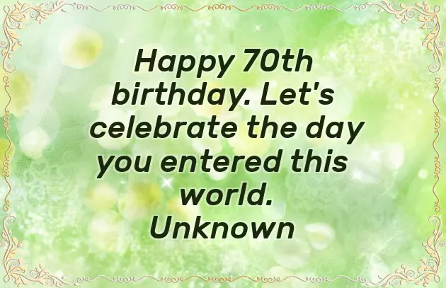 70Th Birthday Messages