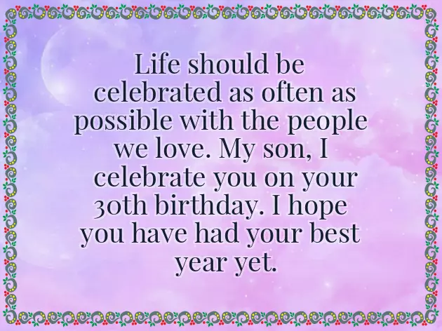 30Th Birthday Quotes For Son 30Th Birthday Quotes For Son