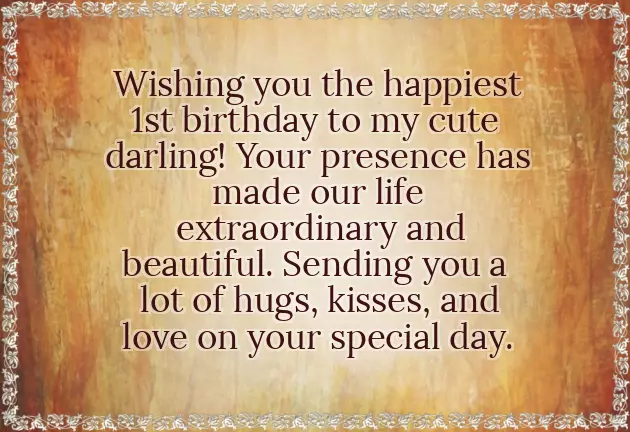 1St Birthday Wishes For Baby Girl From Mother