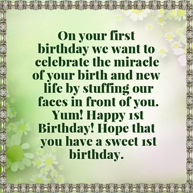 Birthday Wish For 1St Year Baby Boy