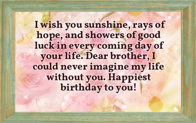 Heart Touching Birthday Wishes To Brother