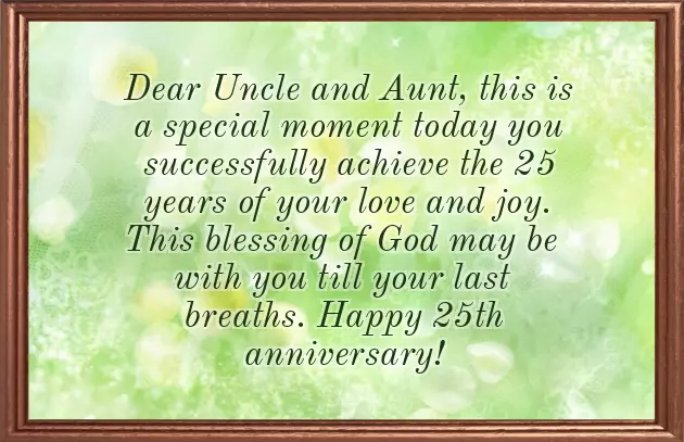 Silver Jubilee Wishes For Mom Dad