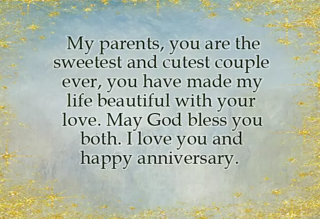 Anniversary Wishes For My Parents