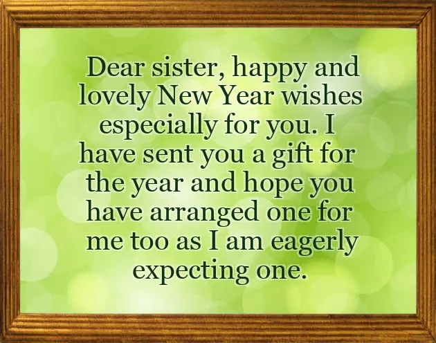 New Year Message To Sister New Year Message To Sister