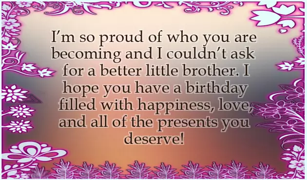 Little Bro Birthday Wishes