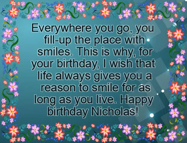 Happy Birthday Nicholas