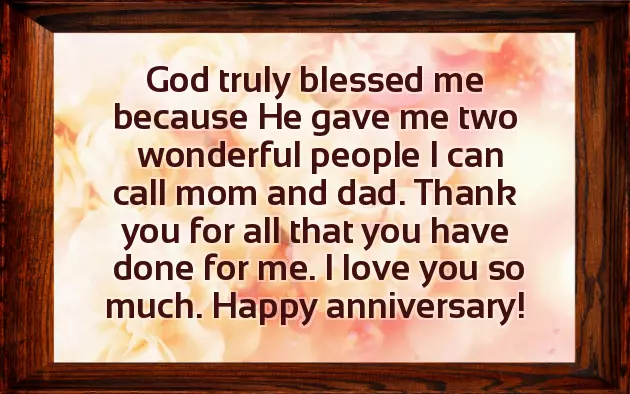 Funny Anniversary Wish For Parents