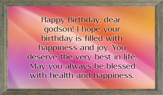 Birthday Wishes For A Godson