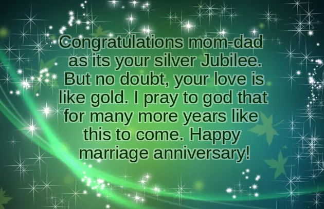 Marriage Anniversary Wishes For Parents In English