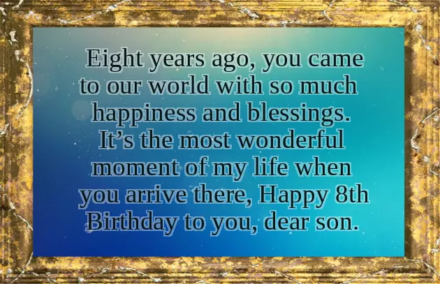 Happy Birthday To My Son 8 Years Old Happy Birthday To My Son 8 Years Old