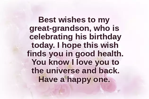 Great Grandson Birthday Wishes