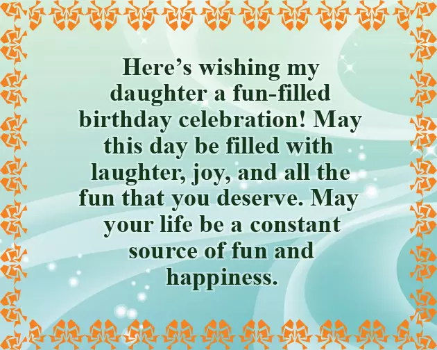 Happy Birthday To Our Daughter