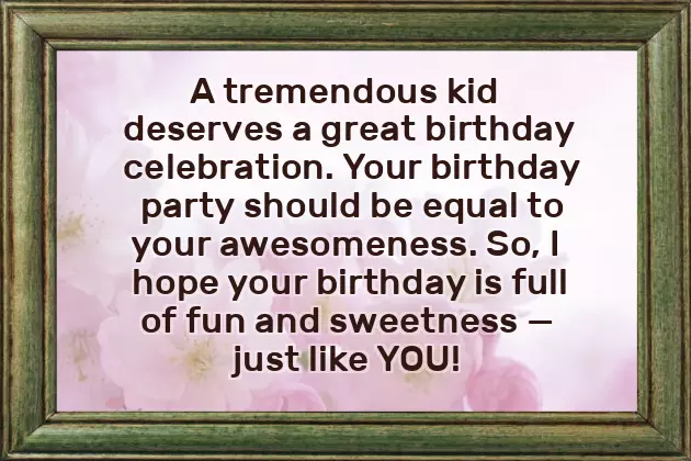 Wishes For Birthday Child