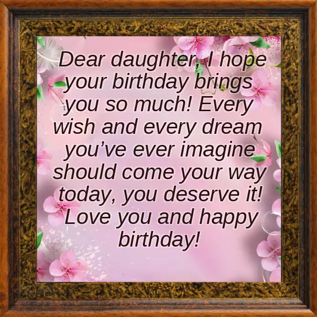 Birthday Wishes To My Second Daughter