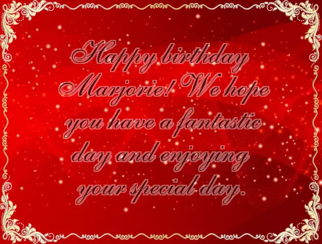Happy Birthday Marjorie