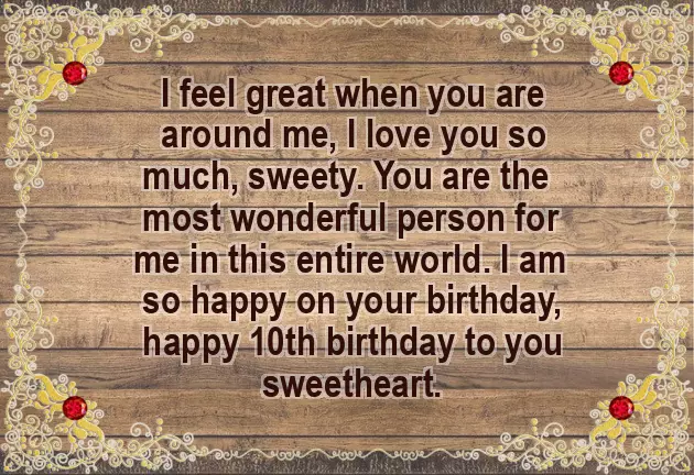 Birthday Wishes For 10 Years Old Girl