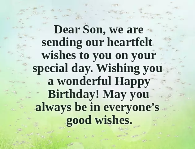 Wording For Son Birthday