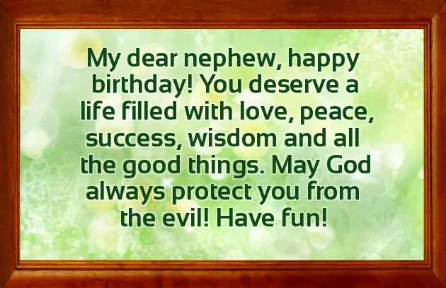 Happy Birthday To My Handsome Nephew