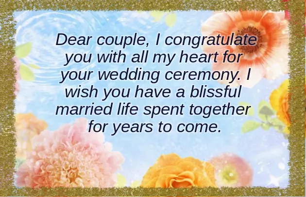 Heartiest Congratulations On Marriage