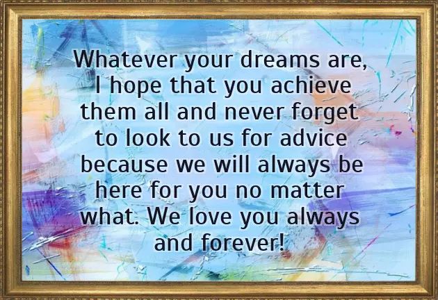 Graduation Message From Parents To Daughter