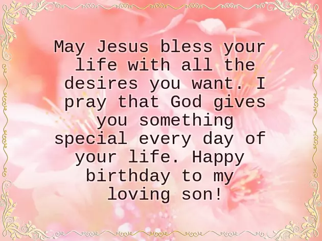 Blessing To Son On His Birthday