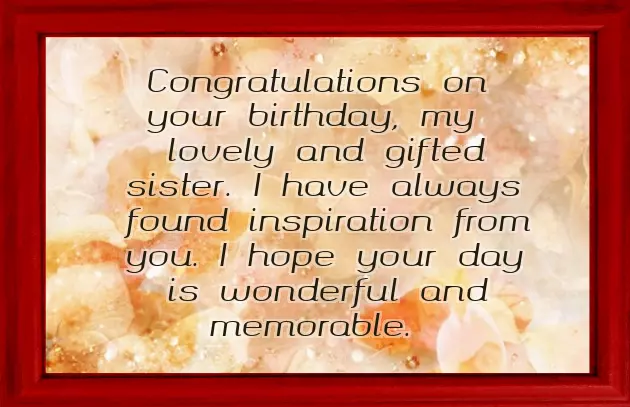 Birthday Best Wishes To Sister