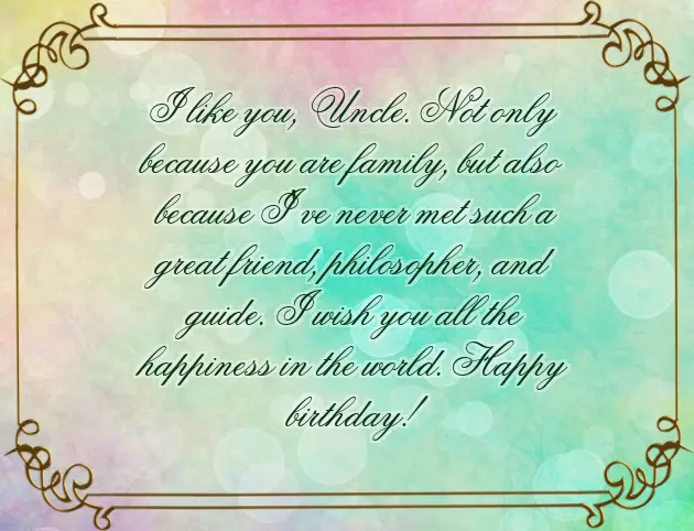 Birthday Poems For Uncle From Niece