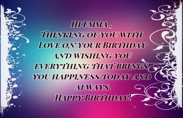 Happy Birthday Emma