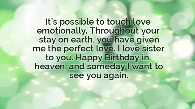 Happy Birthday To My Sister In Heaven Poems