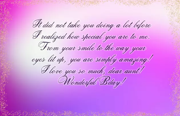 Special Aunt Birthday