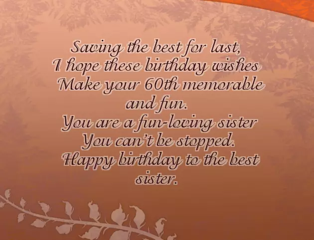 Funny 60Th Birthday Poems For Sister