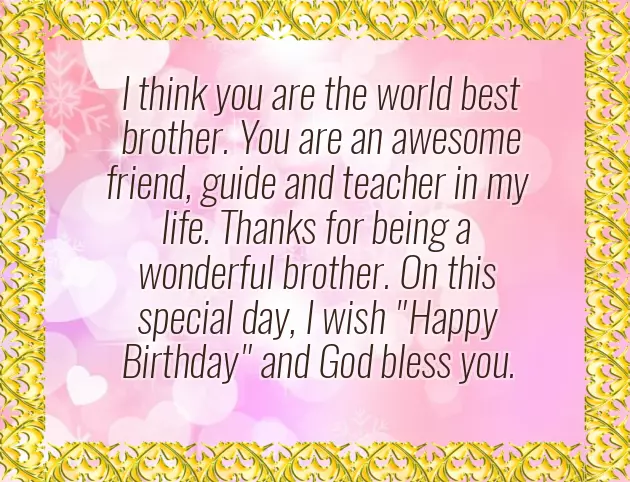 Birthday Wish For Brother Gif