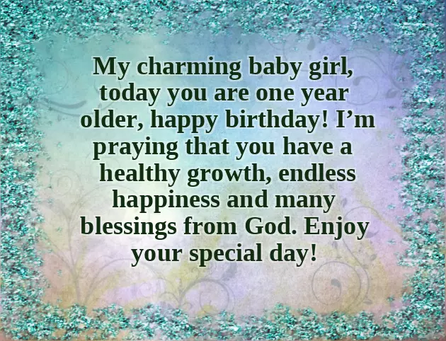 Birthday Wishes For 1St Birthday Baby Girl