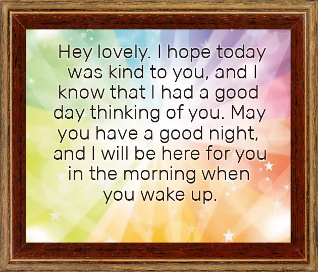 Goodnight Greetings To My Love