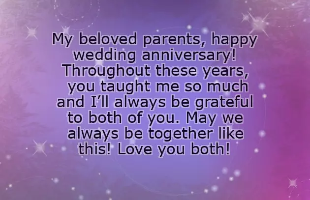 Wedding Day Wishes To Mom And Dad