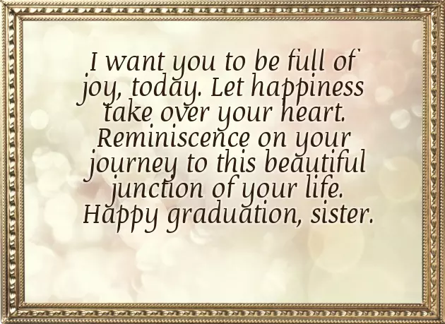 Convocation Wishes For Sister