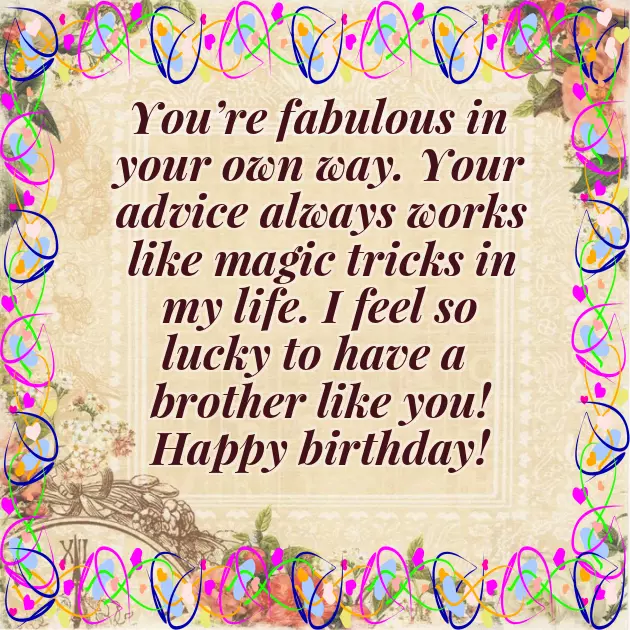 Best Words For Birthday Wishes To Brother