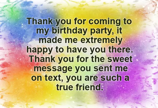 Thank You Message To Friends For Birthday Celebration