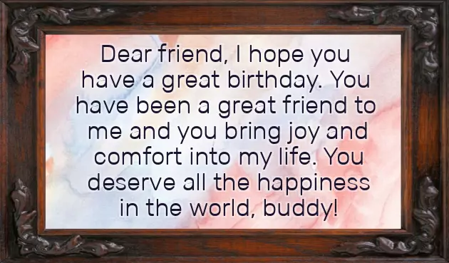 Happy Birthday To My Friend Male