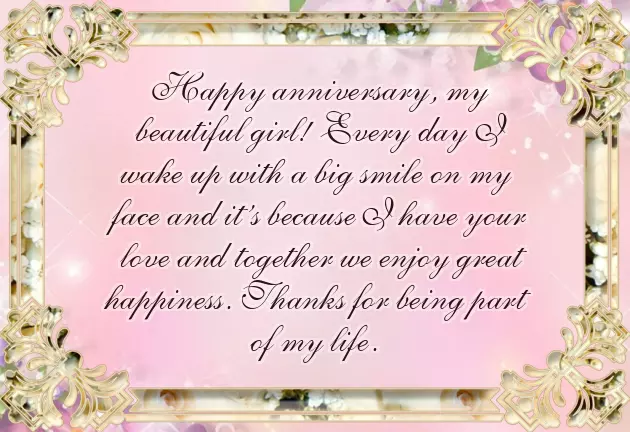 Anniversary Message For My Girlfriend