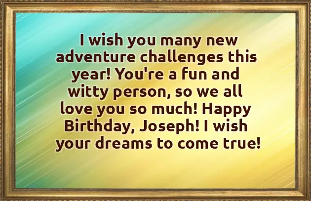 Happy Birthday To Joseph