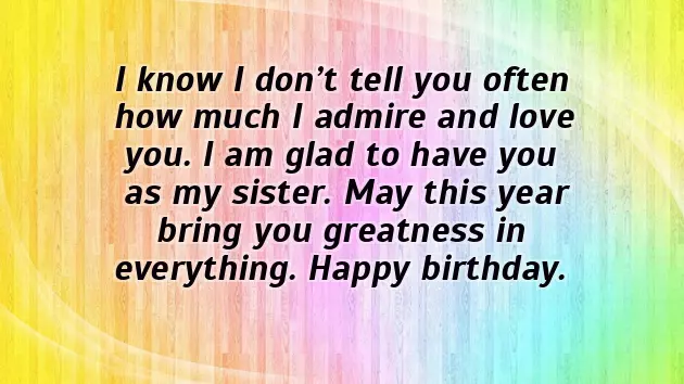 Sister Birthday Best Wishes