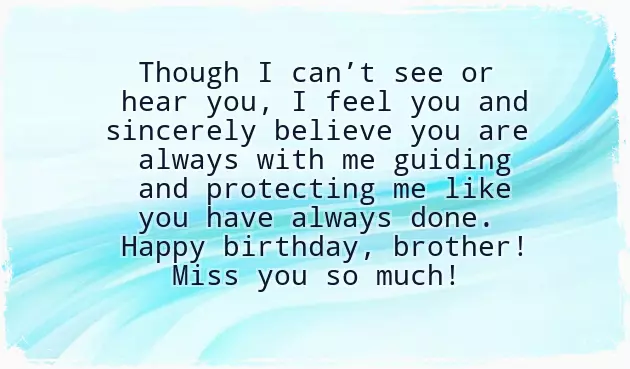 Birthday Wishes For Lost Brother