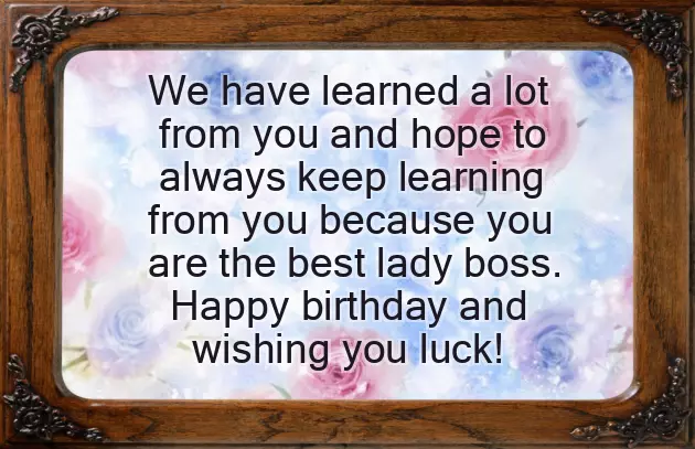 Birthday Wishes For Boss Lady