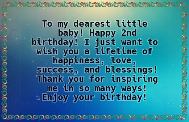 Birthday Wish For Son 2 Years Old