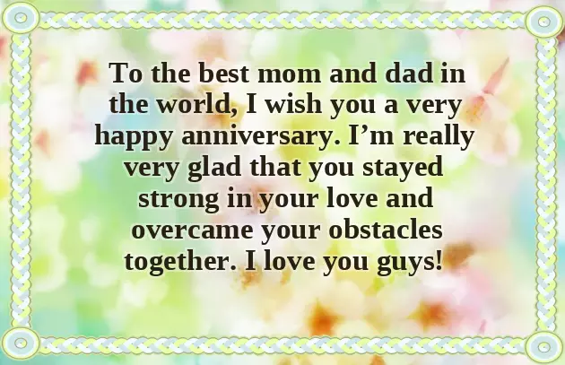 Happy Anniversary Mom And Dad Quotes