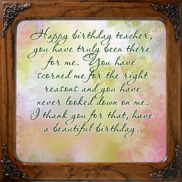 Happy Birthday Teacher