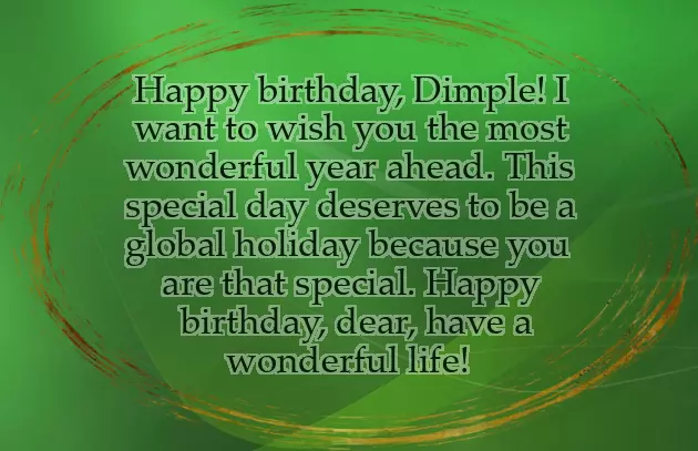 Happy Birthday Dimple Wishes