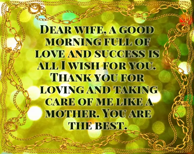 Good Morning Message For My Wife